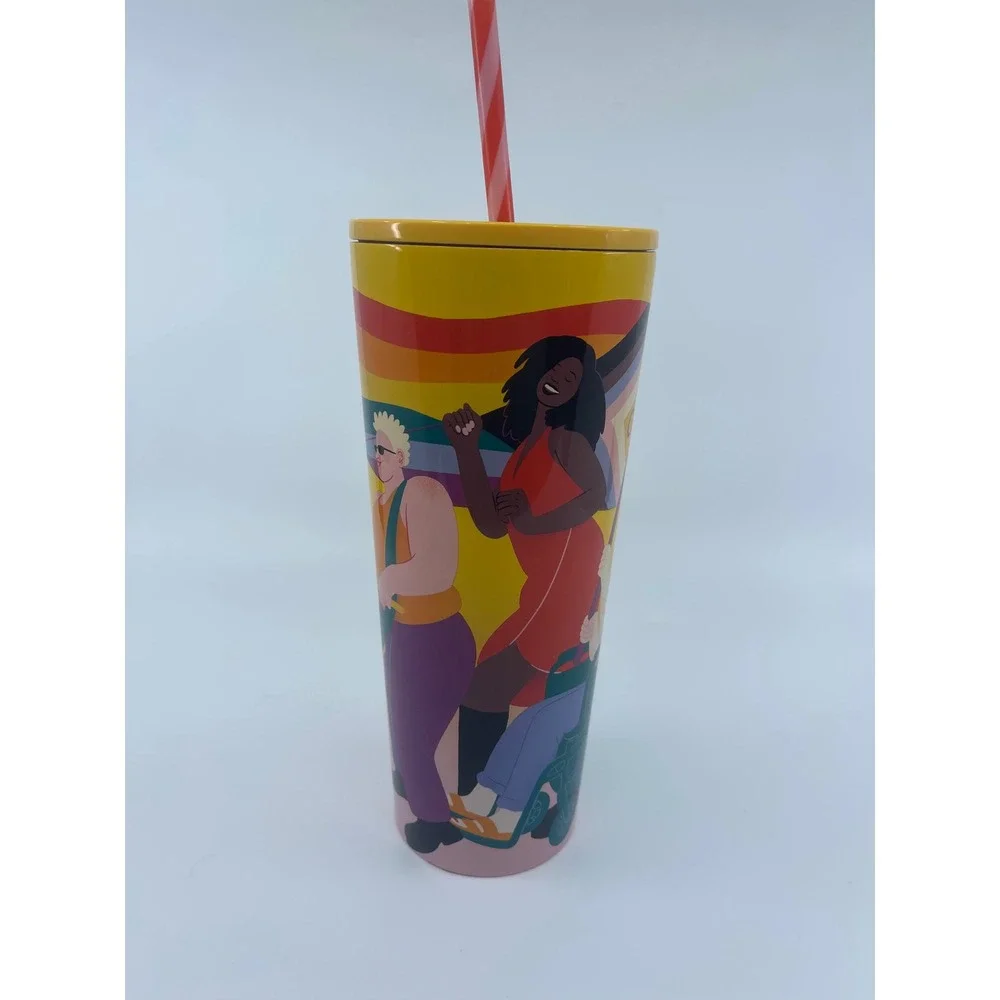 Starbucks Pride Collection Tumbler with Straw Sofie Birkin 24oz 2021‎